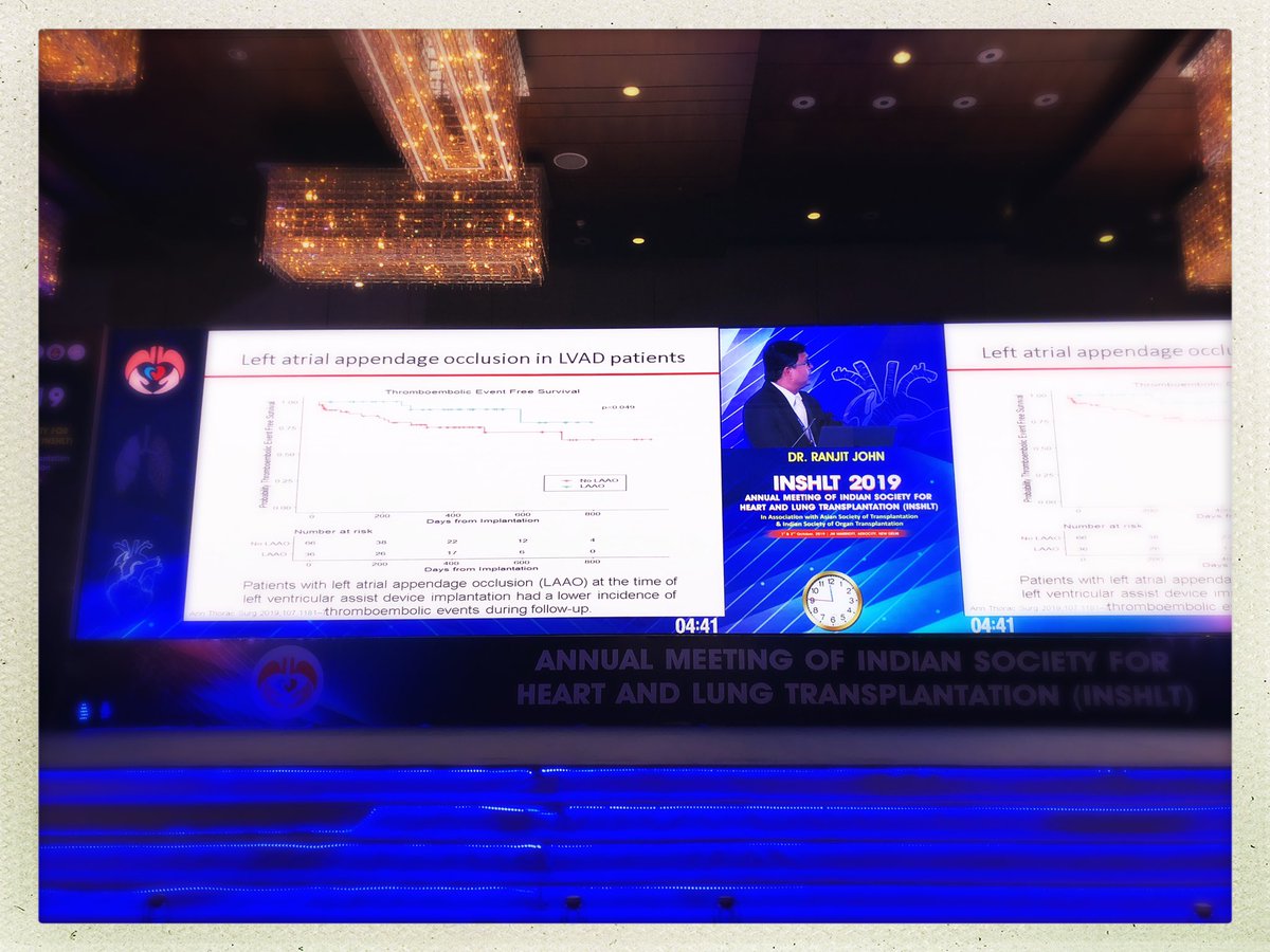 JeffTeuteberg's tweet photo. As device technology and patient management progresses, we are seeing fewer strokes after #LVAD, but still need to get better!  Ranjit John reviewing the state of the art at #InSHLT https://t.co/FBblreYxZr