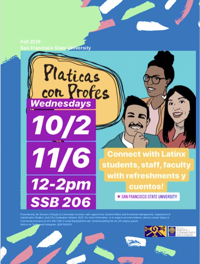 Want to have lunch tomorrow? Come to #PlaticasWithProfes <a href="/SFSUDECI/">Division of Equity & Community Inclusion, SF State</a> <a href="/SFSU/">SF State</a> Guest profe is ME!! Event starts at noon in SSB 206. #Excited #nomnom #pizza #ThisIsWhatAProfessorLooksLike <a href="/LatinaRAS/">Latina Researchers</a> <a href="/womenalsoknow/">womenalsoknowstuff</a> <a href="/WPSALatino/">WPSA Latina/o Status Committee</a> <a href="/APSALatinos/">APSA Latino Caucus</a>