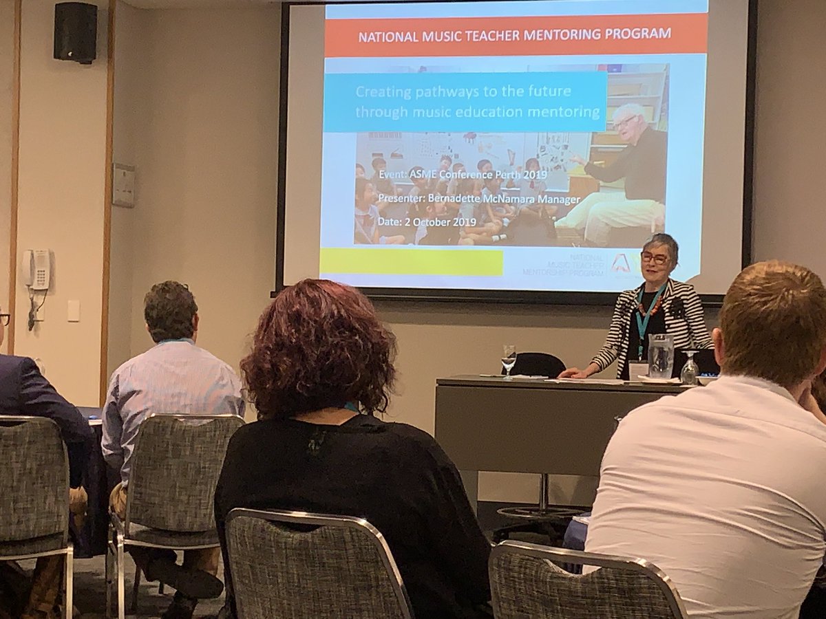 nelly_peta's tweet photo. Go Bernadette McNamara! Presenting on The National Music Teacher Mentor Program at THE ASME XXII Conference in Perth - ���Creating pathways to the future through music education mentoring.” #NMTMP #asmeWA2019 @Asme_Music_Ed @asmensw #AussieED #MusicEd #Musiceducation https://t.co/ck7HDfXI1B