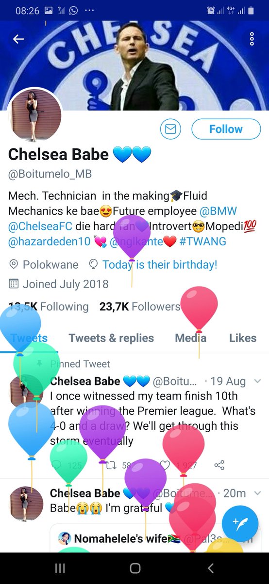 Shes_fair's tweet photo. Happy Birthday @Boitumelo_MB
May God bless with more more lifeπ
This your dayπ€have a blast one and enjoyπΊ
I love you https://t.co/pFsel4MchN