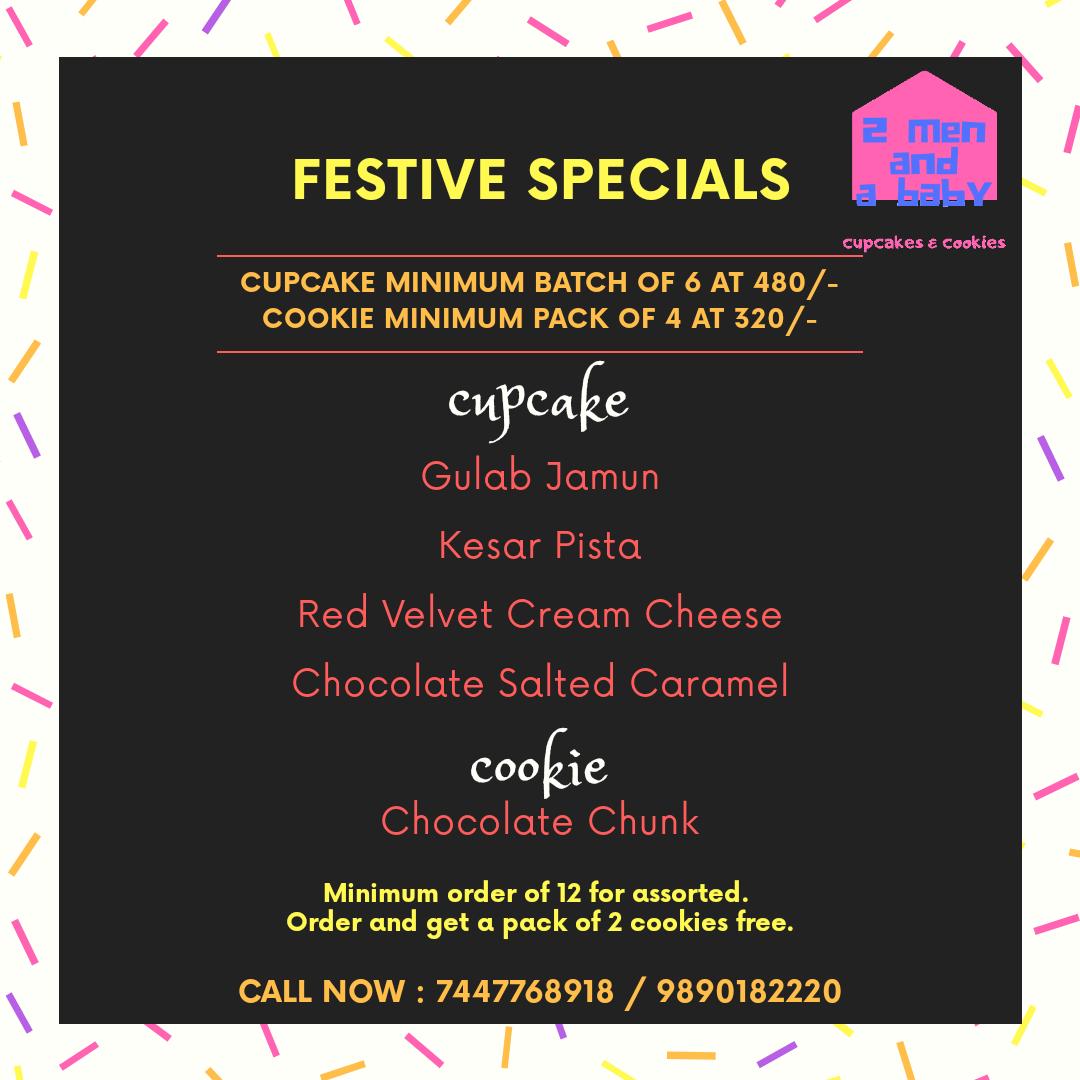 MeenalVPatil's tweet photo. Order these festive cupcakes today! They're eggless and we have more flavours! #2menandababy call now 7447768918. #pune #puneevents #punefood #punefoodie #foodinpune #punenews https://t.co/aPKQlgFgpf