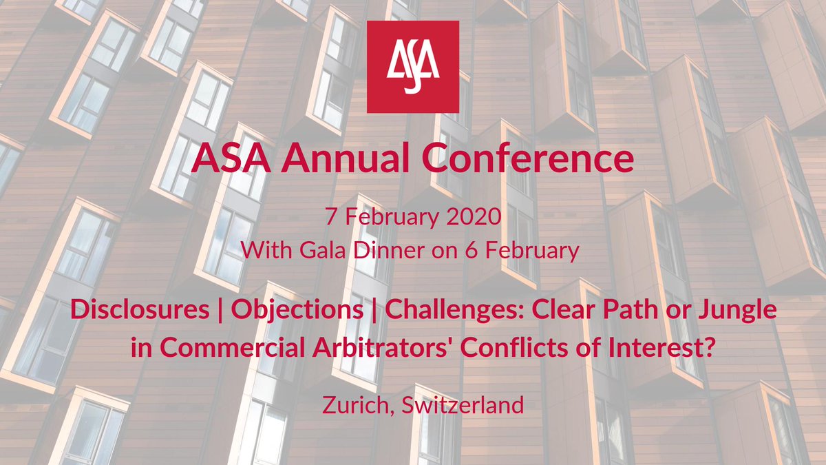 ASAArbitration's tweet photo. Save the date for the approaching 2020 ASA Annual Conference and stay tuned for release of the programme. We look forward to seeing you there. #Arbitration #ASAConf #DisputeResolution #Law Our latest news 👉https://t.co/j607Q3MpMf https://t.co/TtxM030ApZ