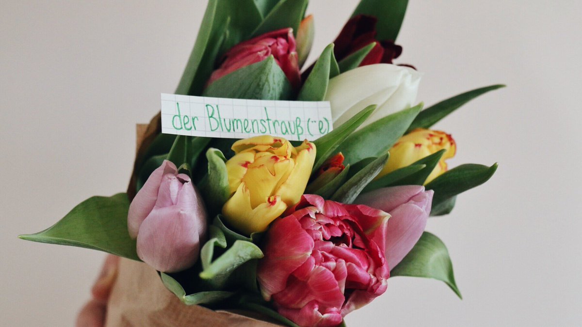 Something to brighten up this miserable week. 💐☔️
der Blumenstrauß - bouquet of flowers