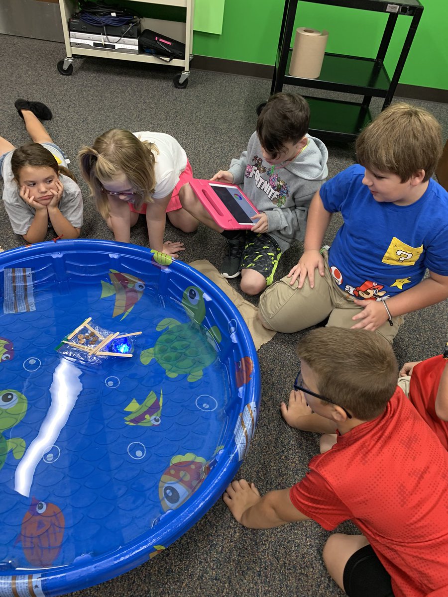 MrsAdamsTCETech's tweet photo. Getting Leana, Doone and Poppy out of the @cityofembers with @SpheroEdu as our motor. #floattheboat @MatthewMillerpe @MaddoxMilea https://t.co/f6J2cho4wf