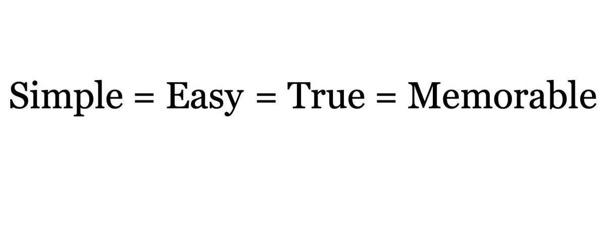 Same information. But not as effective.Our brains confuse simple and easy to understand with true. And we remember it more.