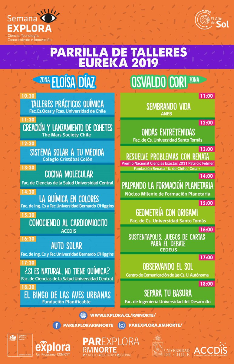 parexploranorte's tweet photo. 📣Este domingo 6 de octubre entre las 10 y las 19 hrs. te esperamos en el @centroGAM junto a Eureka, evento científico gratuito para toda la familia. Tendremos actividades para grandes y chic@s, ¡no te lo pierdas! https://t.co/DiCb4bBaXG