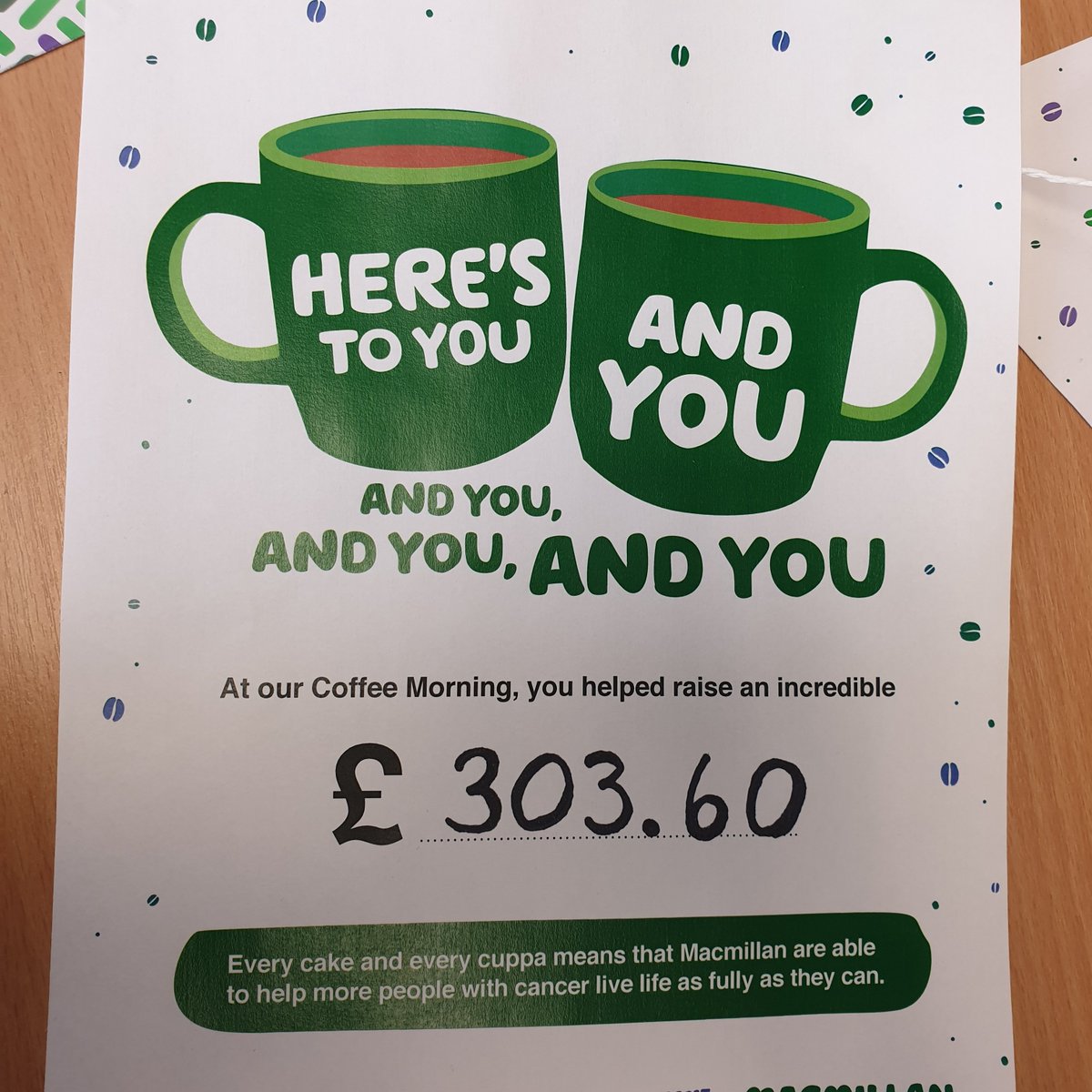 Paragon_Sci's tweet photo. As part of #Macmillan's #coffeemorning event, we held a week-long charity event at Paragon. We are proud to have raised £303.60 for @macmillancancer @macmillancoffee! A very worthwhile cause.  Thank you to everyone who took part and donated. https://t.co/CfG3YhgVtY