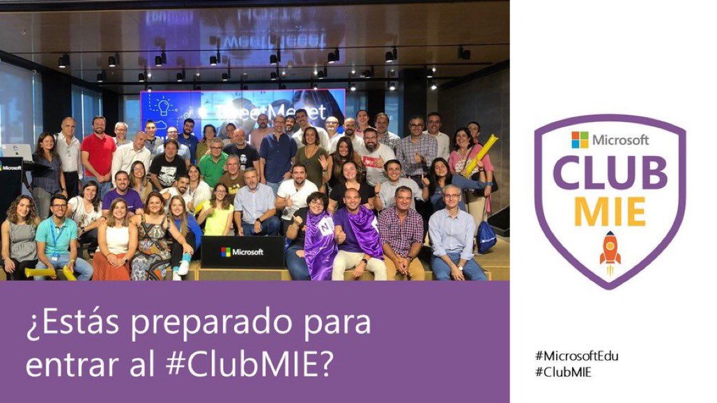 jjpaganc's tweet photo. Desde hoy mismo se pone en marcha el #ClubMie en @MicrosoftEduEsp En Castilla La Mancha estaré a vuestra entera disposición como dinamizador de @Office365 en los centros educativos y prestando especial atención a las #MicrosoftLearningTools https://t.co/uTgMoTy0wv
