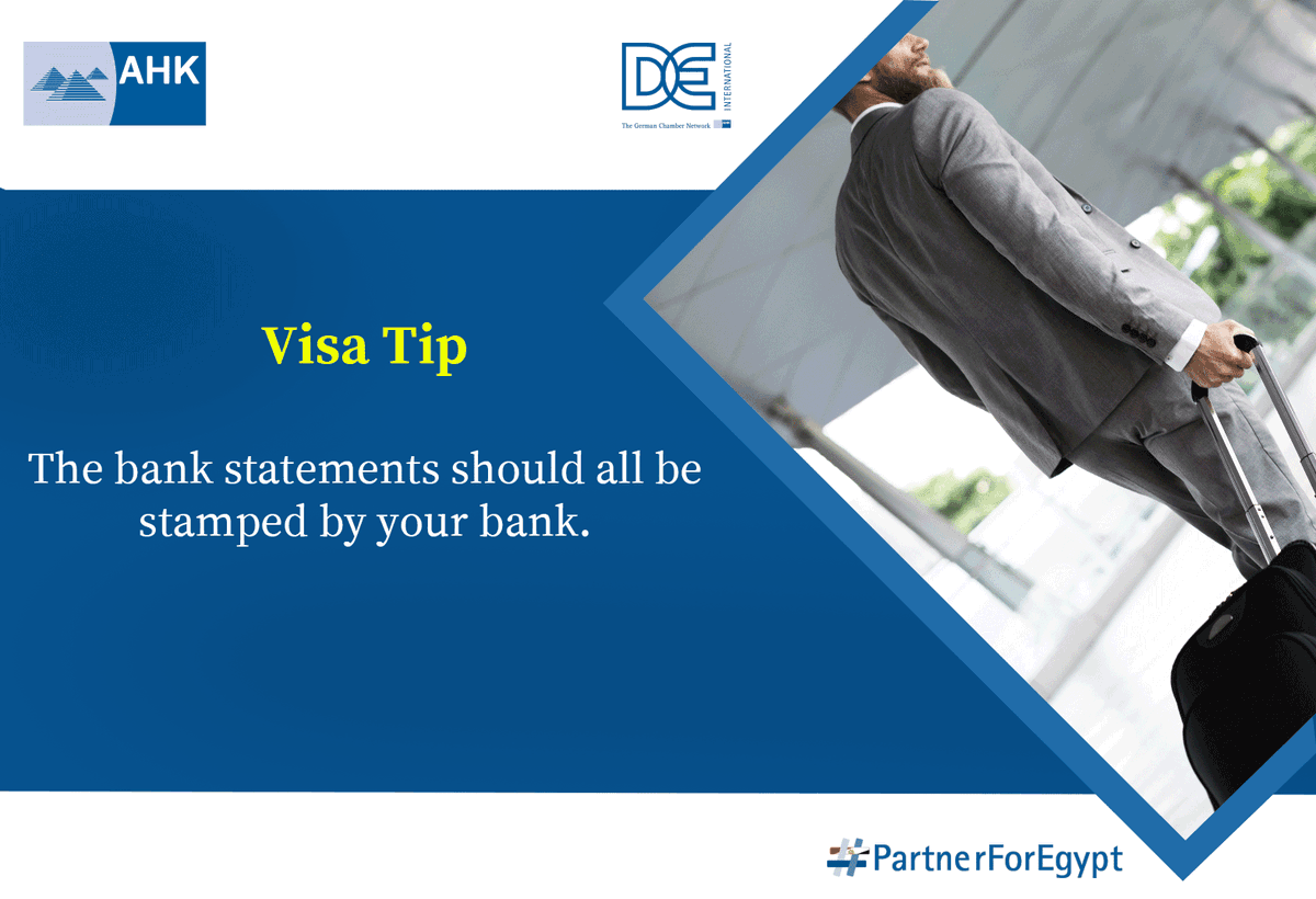 gacicegypt's tweet photo. Business Visa Support

For member companies of the German-Arab Chamber of Industry and Commerce we offer in cooperation with the German Embassy a special visa service for Egyptian business travelers who want to travel to Germany.

#partnerforegypt #visa #Schengen #travel https://t.co/TaIK4PFyzp