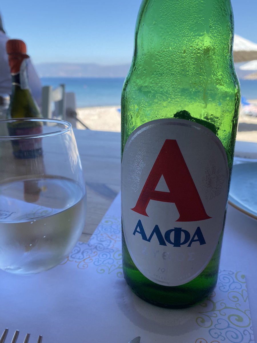 Rick Stein (@rick_stein) on Twitter photo My wife, <a href="/sasstein/">Sarah Stein</a> loves the look of the Greek alphabet Especially, I say, when on a cold bottle of beer on a beach in Ydra My wife, <a href="/sasstein/">Sarah Stein</a> loves the look of the Greek alphabet Especially, I say, when on a cold bottle of beer on a beach in Ydra