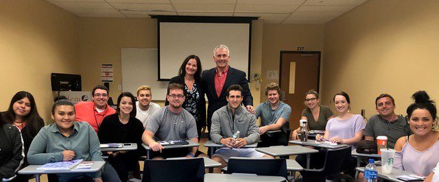 SSU_Bertolon's tweet image. Sean Riley @mchg President &amp;amp; CEO, and Jamie Mulley, Corporate Director of Operations for Maine Course Hospitality Group @MaineCourse1 spoke to students in Dr. Daniell’s Intro to Hospitality Management. Maine Course is currently building a  beautiful Hampton Inn in Salem.