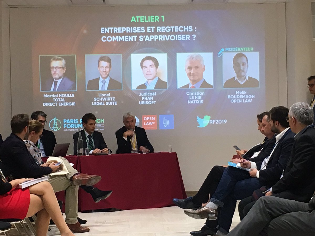 Hercule_tech's tweet photo. Qu’est ce que la #regtech ? Selon @houlleM : c’est une sous-branche de la LegalTech dévoué à la mise en conformité - Sapin II, mais pas uniquement. Ce sont aussi des moyens permettant au juriste de se replacer au centre de l’entreprise. #regtechforum2019 https://t.co/5AtVoaZ1Io