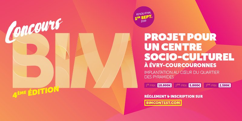 Concours_BIM's tweet photo. J-1 avant la remise des prix !

Merci d'avoir rendu cette 4ème édition possible : 
Évry-Courcouronnes [@VilledEvryCourc], @Graitec_France, @abvent, Onduline [@Ondulinegroup], La Toulousaine, @VELUX_France, Reckli, SMA BTP et @LafargeHolcim !

#BIM #ConcoursBIM #architecture https://t.co/9c9RveeG38