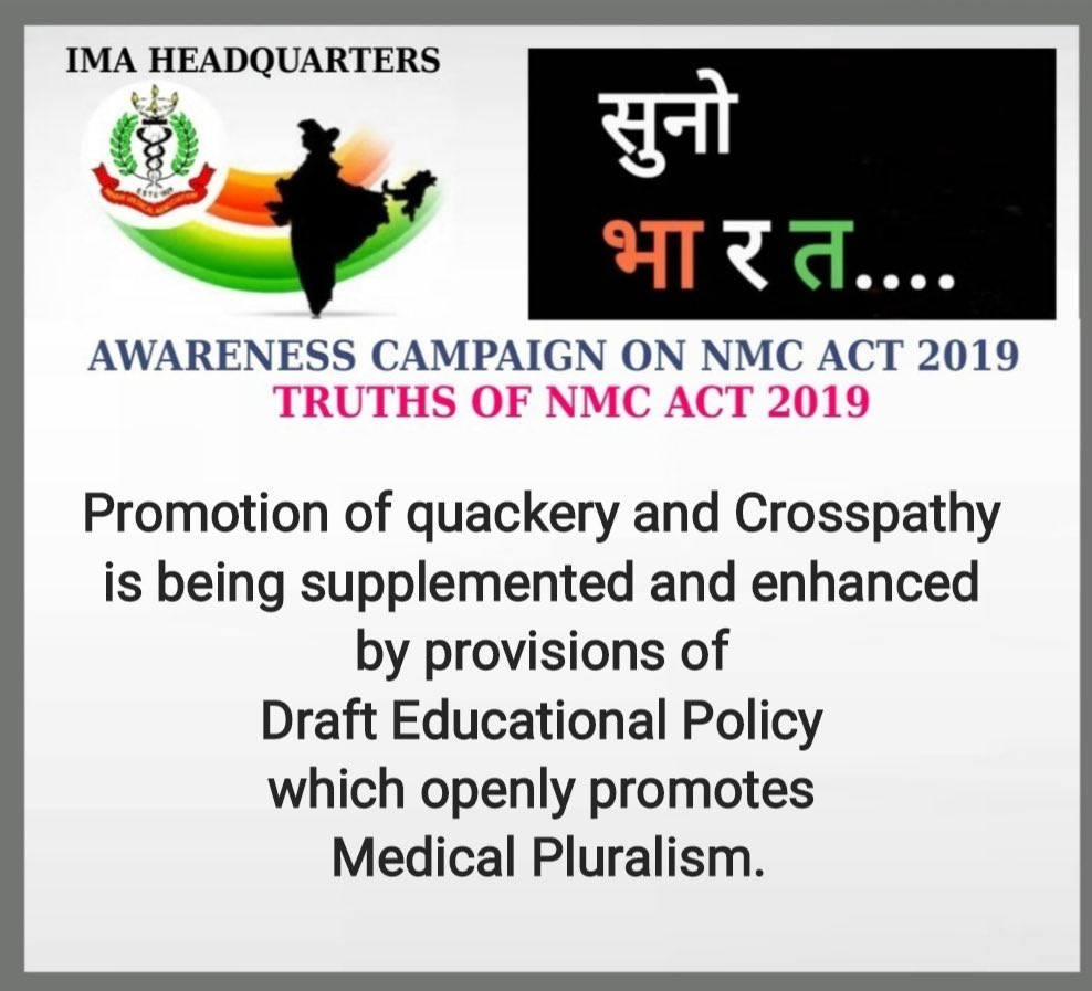 IMAIndiaOrg's tweet photo. #MustRead Truths of #NMC Act 2019 To create awareness in Doctors fraternity... https://t.co/cmxqc7PqRN