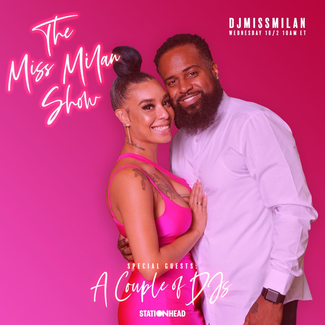 MissMilanShow's tweet photo. WAKE THAT ASS UP🗣@DJMissMilan is ON🧚🏽‍♀️🔥 

Wednesday 10am joining us in the studio is Famous &amp; Lynn @Acoupleofdjs_

Plus New Music Report, Wednesday Wellness &amp; Wisdom, #WTFFACT &amp; more! 

Get the app &amp; tune in on your phone: https://t.co/1YRovp1t8f https://t.co/oauvDYeoSp