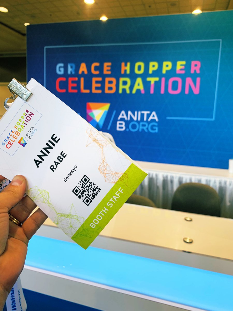Annie_Genesys's tweet photo. Ready for Day 1 at #GHC19! https://t.co/2aMGRrEOCq