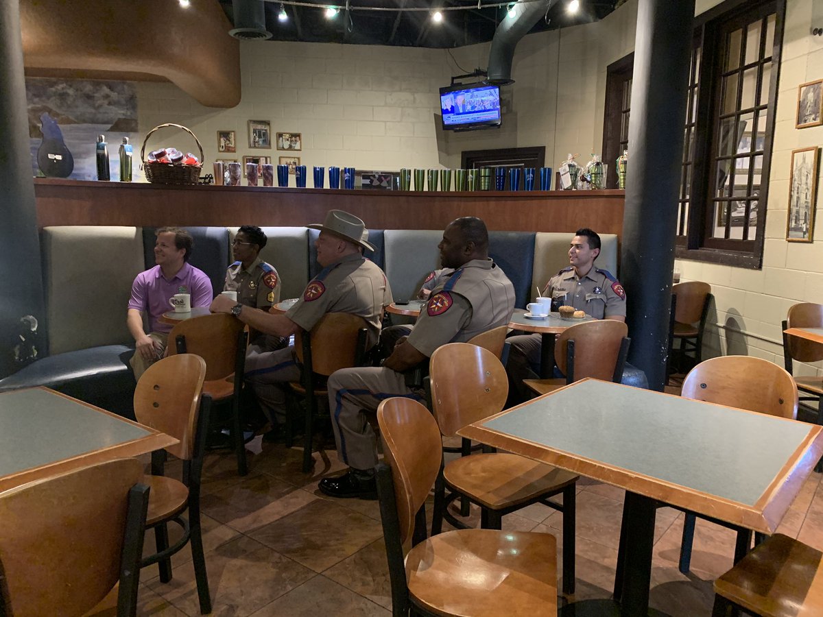 NMurrayKFDM's tweet photo. We are live this morning at Rao’s Bakery in Beaumont! We are celebrating coffee with a cop day! For officers, deputies and troopers the coffee is on Rao’s. It’s a great way to say thank you for all they do keeping our streets safe!!! https://t.co/TCxcyotW1Z
