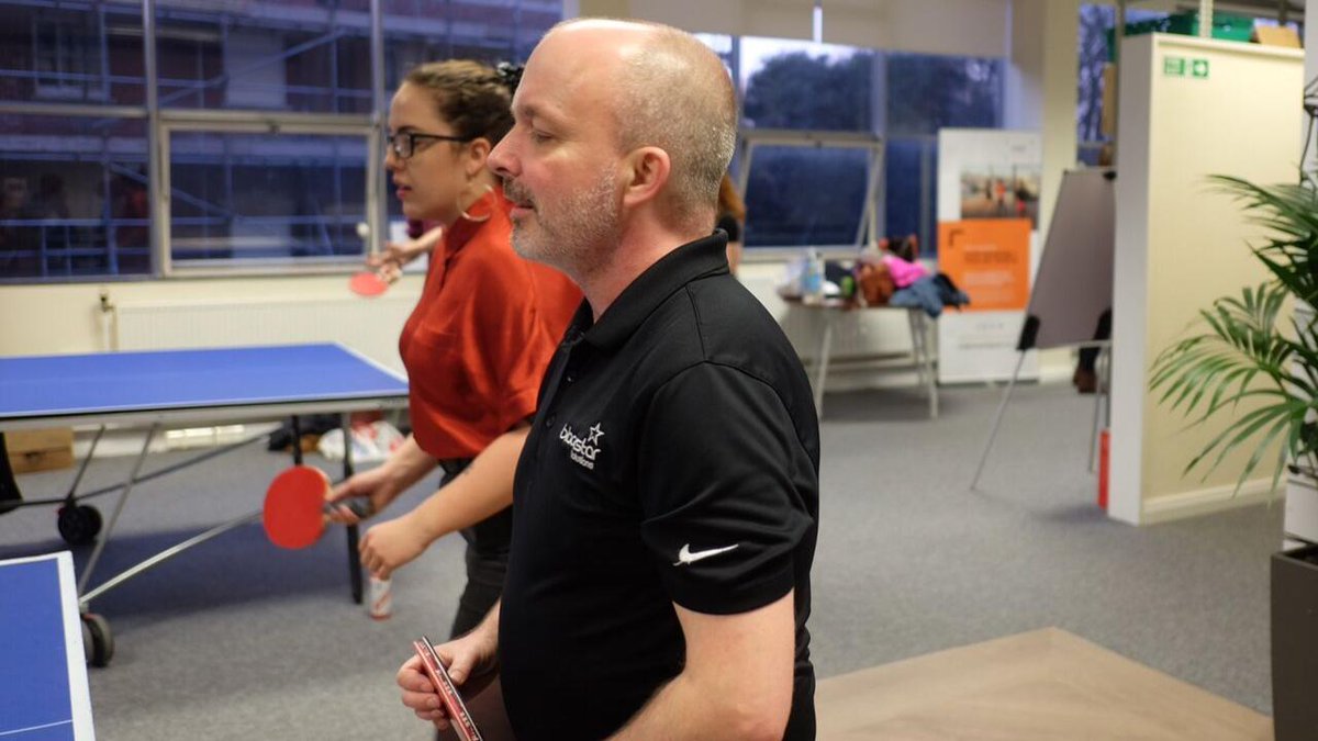 Steve and Chloe are representing us this evening at Battle of the Paddle at @RunwayEastBRS 🏓

We sponsor the event that connects Bristol businesses over a social game of table tennis. Good luck to teams taking part. 

Info: ow.ly/r22p50wzpoj

<a href="/SteveOBlackstar/">Steve O'Shea</a> <a href="/ctucks17/">chlo</a>