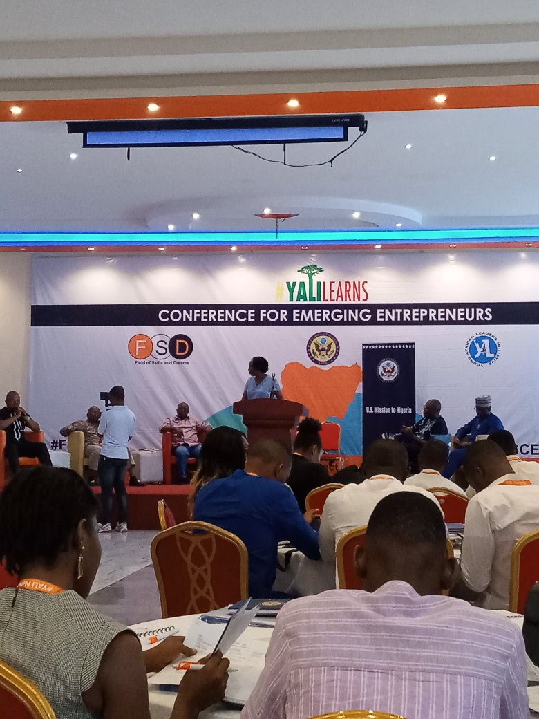 DyeiFaith's tweet photo. The Director of Kingsfaith Development Initiative is selected and is participating in Southeast YALILEARNS Conference for Emerging Entrepreneurs by FSD and U.S. Consulate general in Lagos at Owerri. #FSDCEE #YALICEE @USEmbassyAbuja https://t.co/QvyoQHgRha