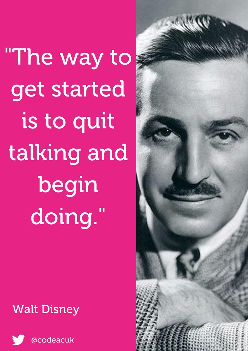 codeacuk's tweet image. Quit talking and start doing!
buff.ly/2LQeB0J
#WednesdayWisdom #waltdisney #FamousQuotes #Apprenticeship #DigitalExcellence