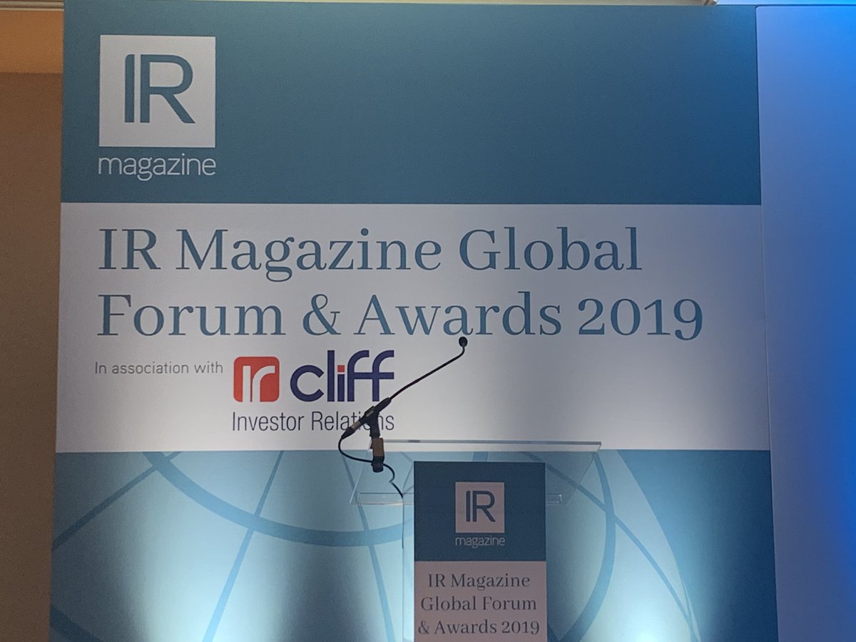 aeri's tweet photo. Congrats to @IRMagazine for organizing a great #globalIRforum in Paris. Hopefully great #irawards as well later today! Happy to see IR Associations colleagues from @NIRI_National, @ircliff, @AIRAOfficial, @MEIRA Middle East, @ABIRD Bulgaria, @ARIR Romania,... and @aeri Spain! https://t.co/qfg1NE5Ztm