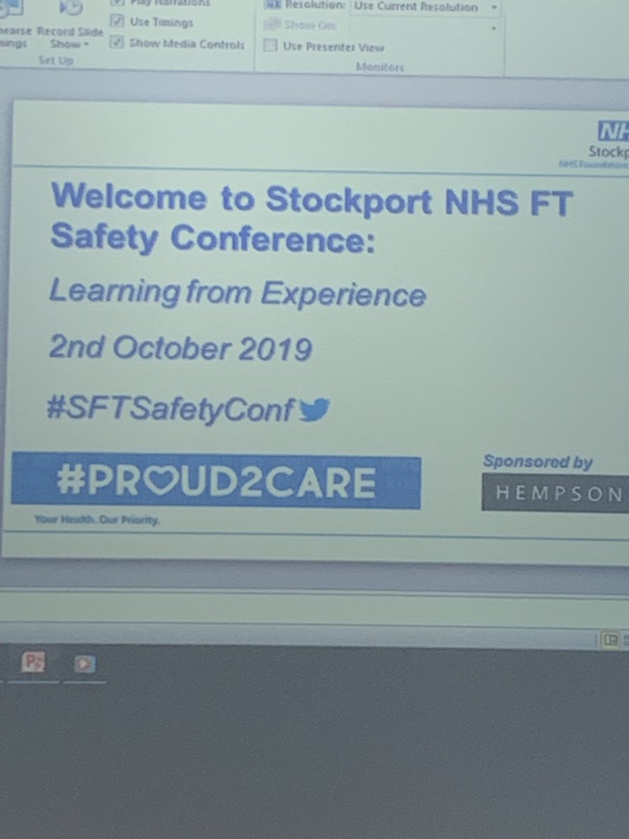 Excited waiting for the start of NHS FT safety conference #Proud2Care #SFTSafetyConf @alisonlynch65 @helshow1 @WendyStewart62 @iainArogers @JeanetteBax68 @Hbarlow5 Thankyou for the invitation