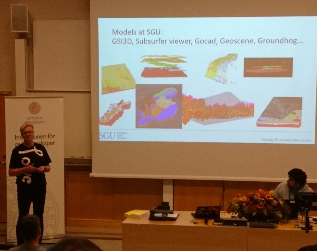 RickyTerrington's tweet photo. Eva presenting 3D geology of Sweden at the Visual 3D conference! #GroundhogDesktop #GeoVisionary #SGU https://t.co/GkGfw6DcBn