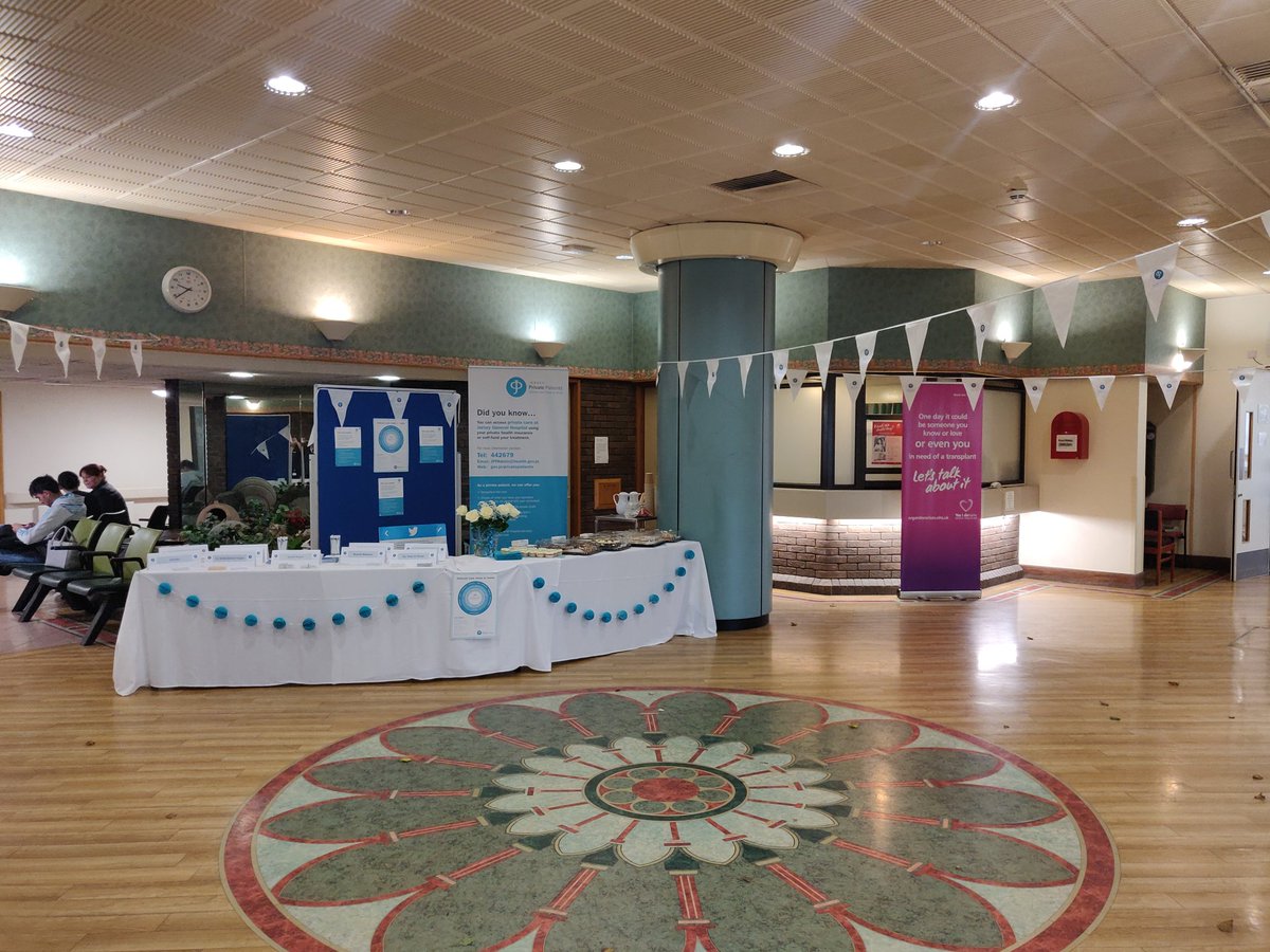 lou_bellmanRN's tweet photo. Jersey private patients, in the foyer 10am-3pm, raising awareness of the fabulous services available. Complimentary ☕🍰 available, freshly made by our brill chefs Dean, Marcin and Clare #privatepatients #jersey #consultantcare @becksherrington @ChiefNurseJsy @jessiem11898218 https://t.co/uIfzyAXrCE