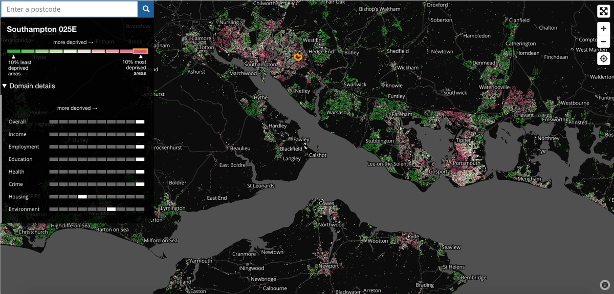 fryford's tweet photo. I made this interactive map of the indices of multiple deprivation (IMD). https://t.co/TNkv9su3fG

Have a play - feedback welcome.
#imd2019 #datavis https://t.co/6Jiyi5TkqK