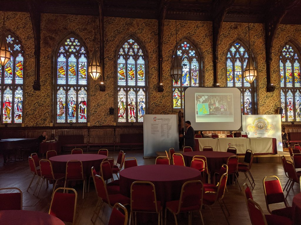 GCC_ESI's tweet photo. Attending the Co-operative Council Innovation Network Annual Conference 2019 in the magnificent Rochdale Town Hall. https://t.co/bfBh3EViVp
