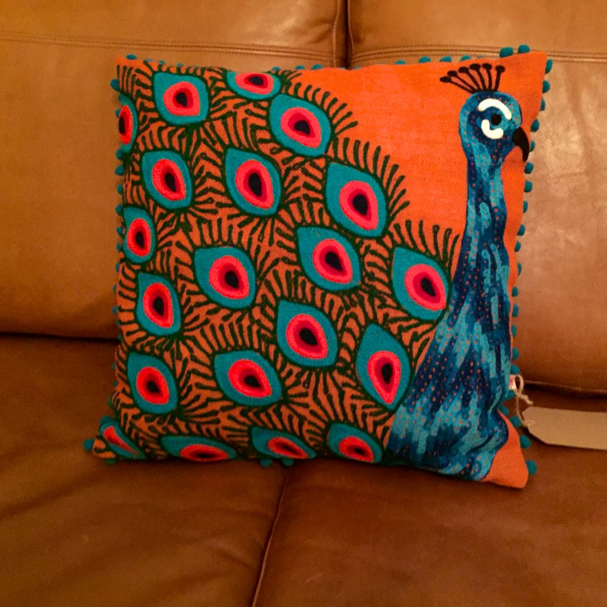 It’s my wife’s birthday today 🥳 

[Penblwydd hapus <a href="/caro_wills/">Caroline Williams</a>! ❤️]

Our little girl chose this cushion  (from the stunning collection at <a href="/annieandlolo/">annieandlolo</a>) for her.

I’ve nothing else to add, but I wanted to share this majestic peacock! 🦚