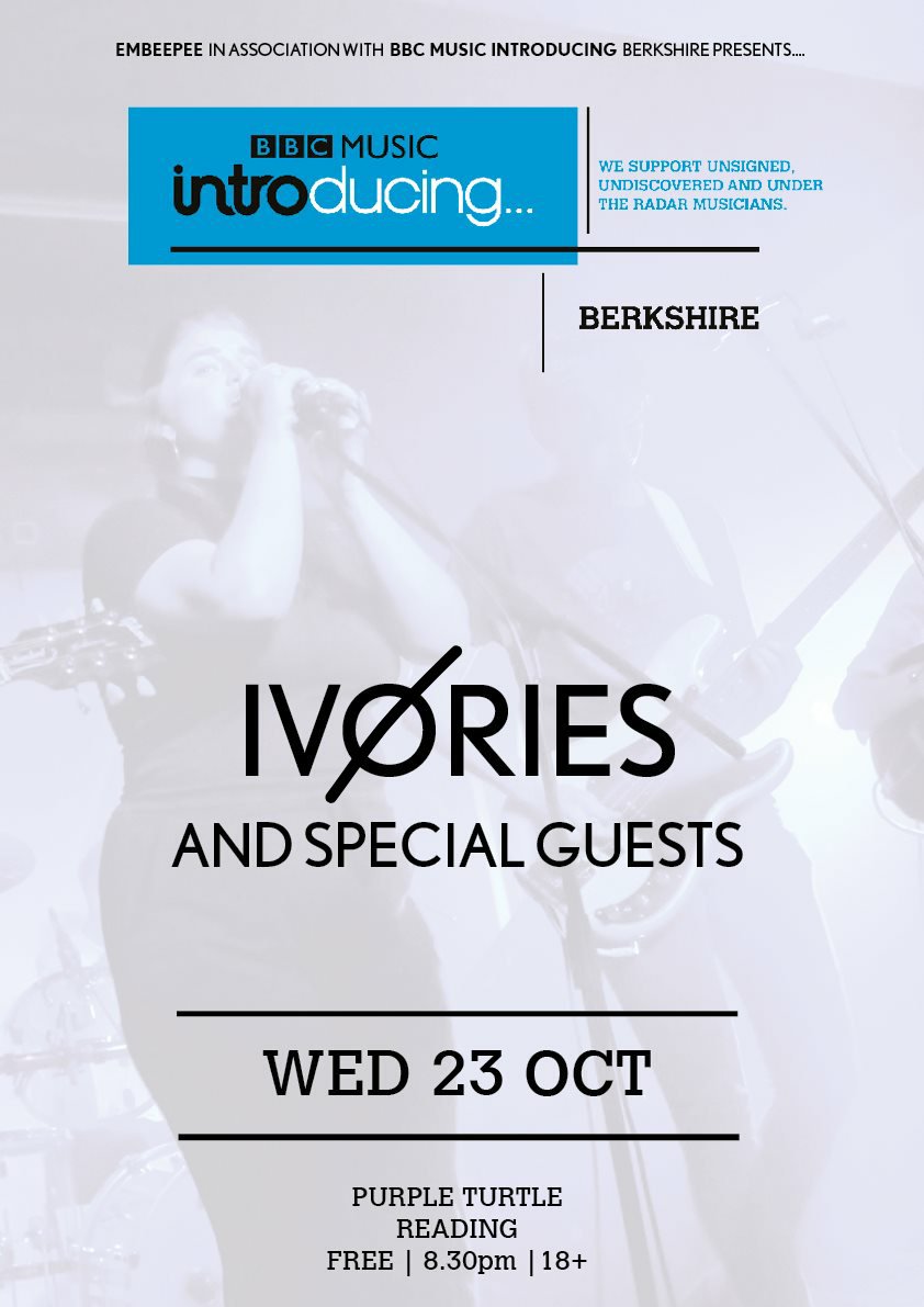 ivoriesofficial's tweet photo. So excited to play at @PurpleTurtleRdg on the 23rd of October! Big thanks to @BBCIntroBerks @bbcintroducing for the opportunity! It's going to be mega!!! - D x #bbcintroducing #NewMusic #readingtown #MusicIsLife https://t.co/m4vn9IIBgI