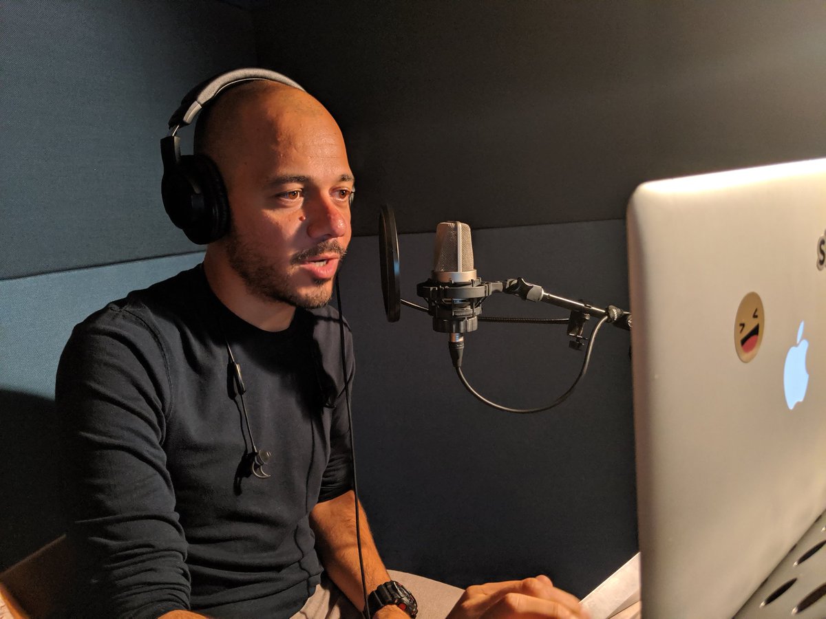 Thats me recording a new show. A rock show. It's going to be so good that even if you don't listen to podcasts, you're going to start!