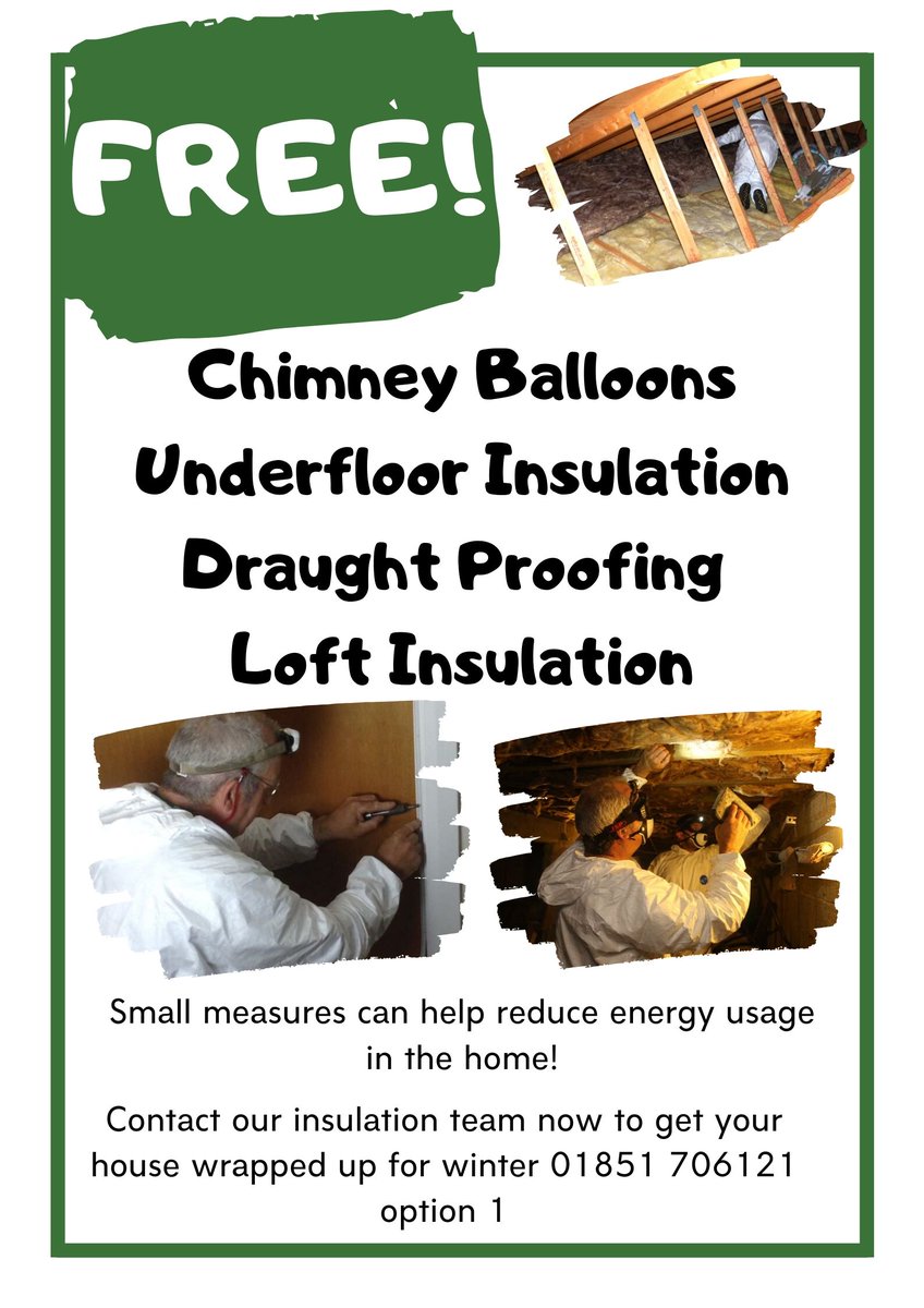 TIGinfo1's tweet photo. Is your house ready for winter? We have smaller measures available for FREE. These measures might be smaller but they do a fantastic job in keeping your house warm. Get in touch today, 01851 706121 #wrapupforwinter #insulation https://t.co/ONtfwp99ja