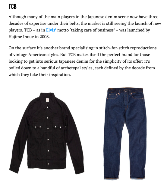 RedcastHeritage's tweet photo. The article "The Best Jeans Brands in the World" according to @fashionbeans include TCB, which is one of our brands at https://t.co/R2E9HDNfK4 🤲-> Read https://t.co/kpxxXsBDWU | #denim #rawdenim #selvedgedenim #japanesedenim #indigo https://t.co/VonERnaLLY