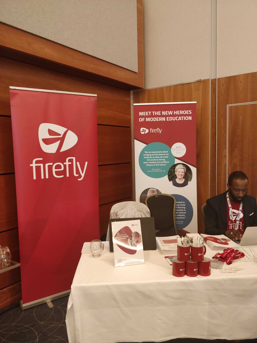 fireflyteam's tweet photo. We've been having a great time @HMC_Org. Today is your last chance to say hello to the @fireflyteam at stand 17. 
Why not ask them about our heroes of modern education? 
#modernlearningexperience #HMCConf19 https://t.co/B7o5Vgadnn