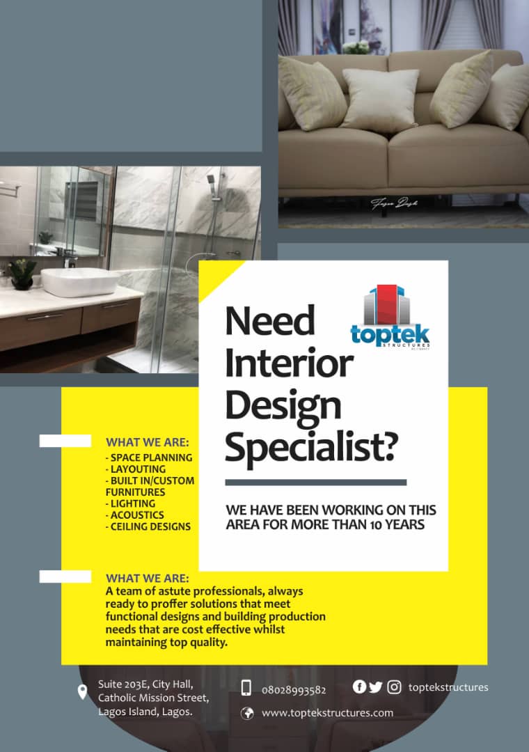 kokomatic's tweet image. Creativity is contagious, PASS IT ON.

Need interior design specialist? 

Call us at Toptek Structures

08028993582

toptekstructures.com

Please help RT, our customers may be on your TL. Thanks

#ExcellentDelivery