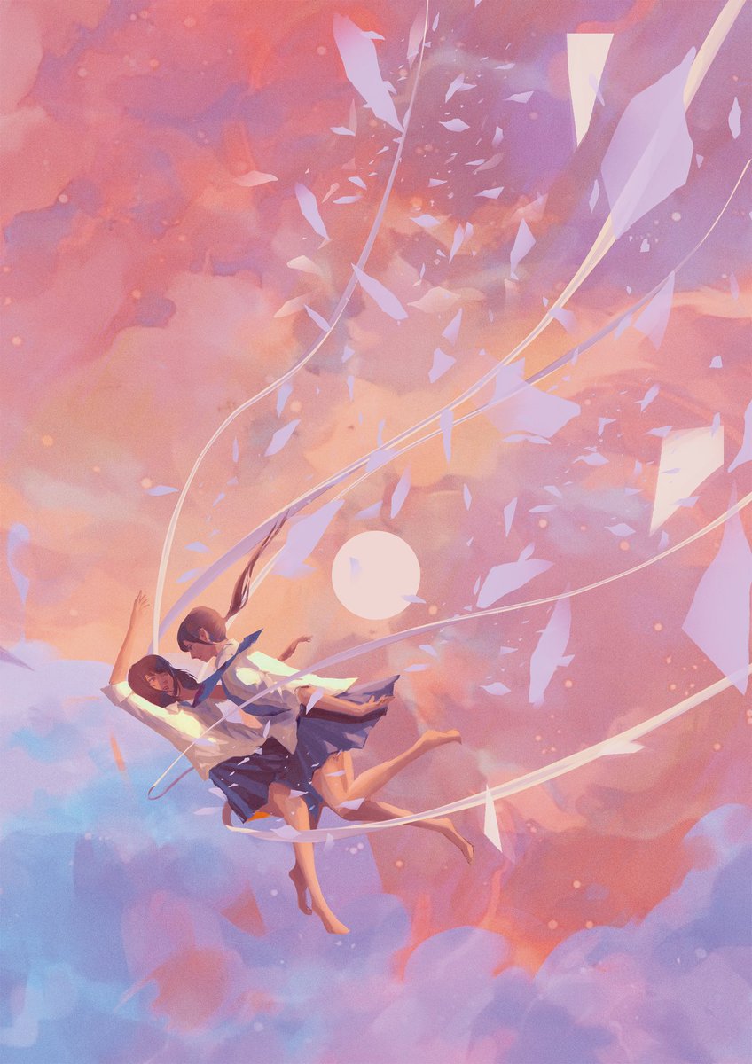 「落花する青 」|watabokuのイラスト