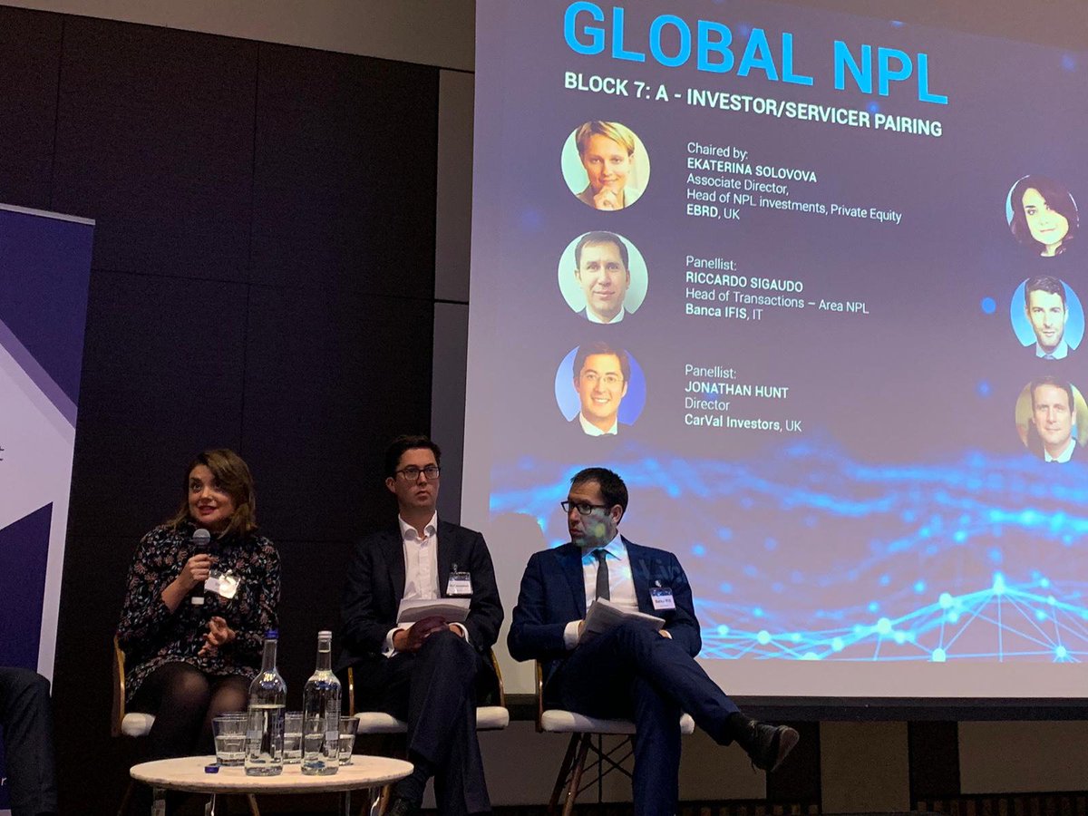 sareb's tweet photo. 📍 @paulaleon79 , nuestras Directora de Venta Institucional, participa en el evento #Global_NPL de @eSmithNovak en #Londres junto a EDRD, @BancaIFIS, @CarValInvestors, Iman Capital, APartners en una mesa sobre #servicing ⬇️ https://t.co/4c7N0hXloZ