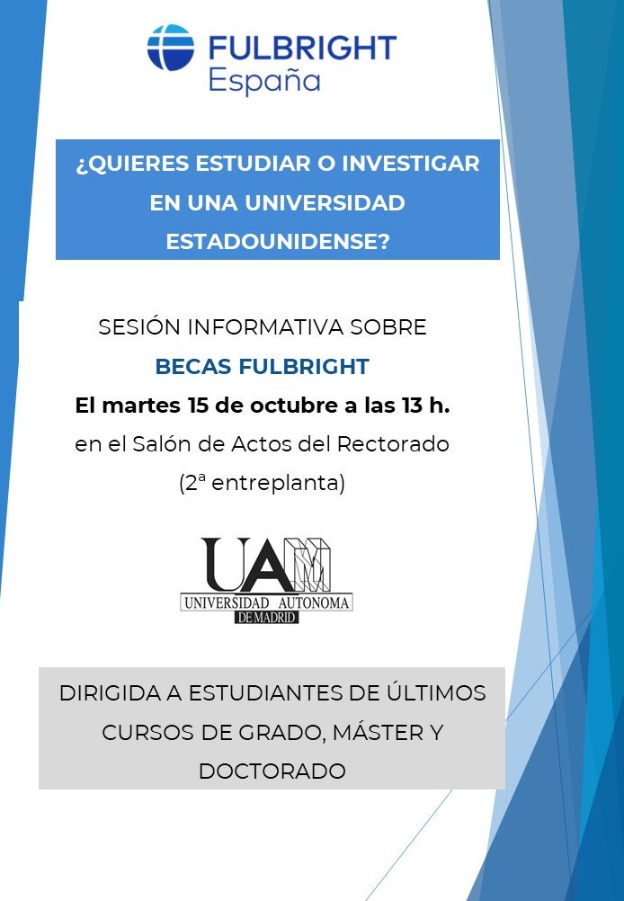 UAM_ORIMedicina's tweet photo. ¿Te has planteado continuar tus estudios en EEUU? Las becas Fulbright son una gran oportunidad. https://t.co/9KSV5FIC7R