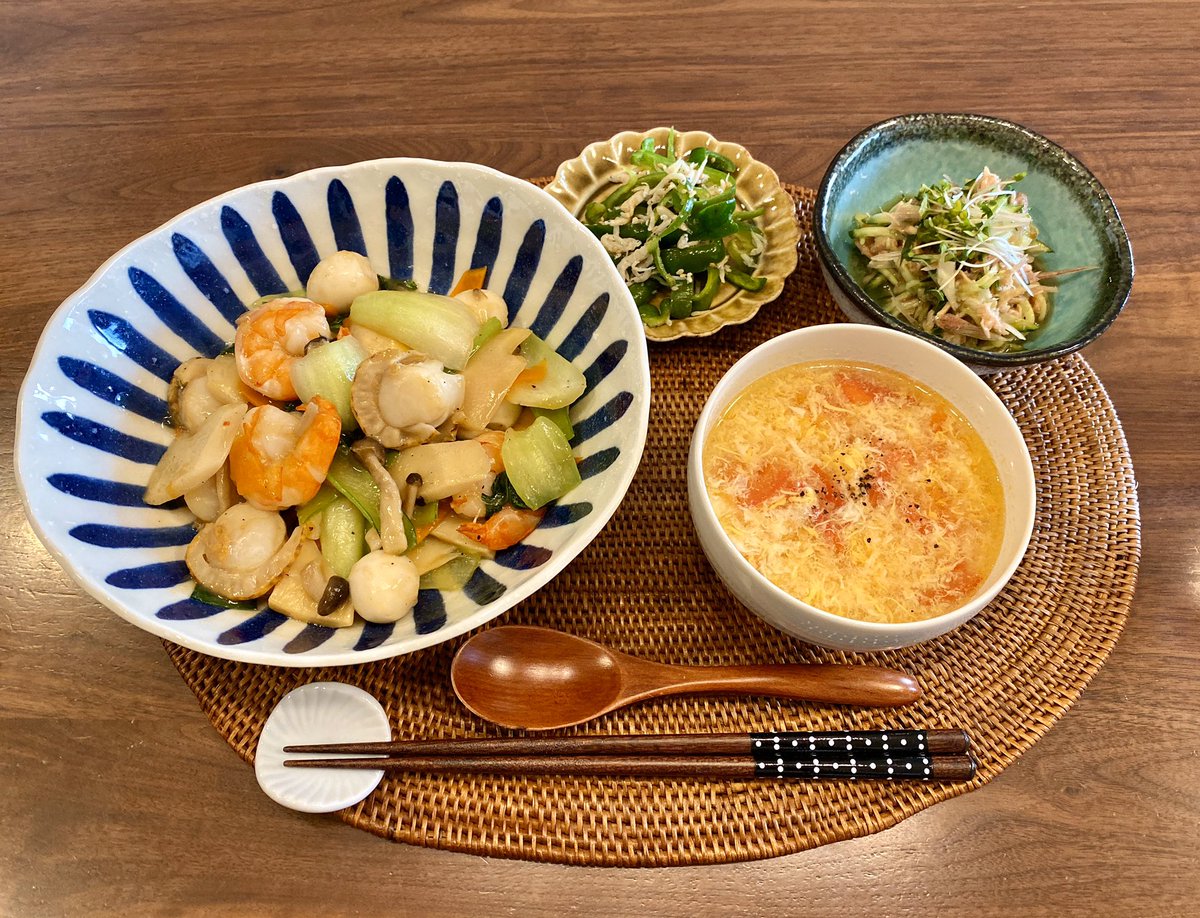 Anon 今晩のメニュー 旦那用 八宝菜 ピーマンのしらす炒め きゅうりとみょうがのツナサラダ トマト入りかき卵中華スープ うちごはん おうちごはん 晩ごはん 夕食 手料理 主食抜き ゆる糖質制限 料理好きな人と繋がりたい 食日記 Anon 今晩のメニュー 旦那用 八宝菜 ピーマンのしらす炒め きゅうりとみょうがのツナサラダ トマト入りかき卵中華スープ うちごはん おうちごはん 晩ごはん 夕食 手料理 主食抜き ゆる糖質制限 料理好きな人と繋がりたい 食日記
