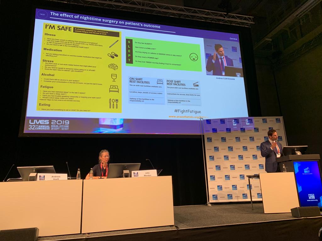 'The effect of nighttime surgery on patients' outcome and operators cannot be ignored anymore'
#LIVES2019 @ESA_HQ @ESICM jont session #FightFatigue