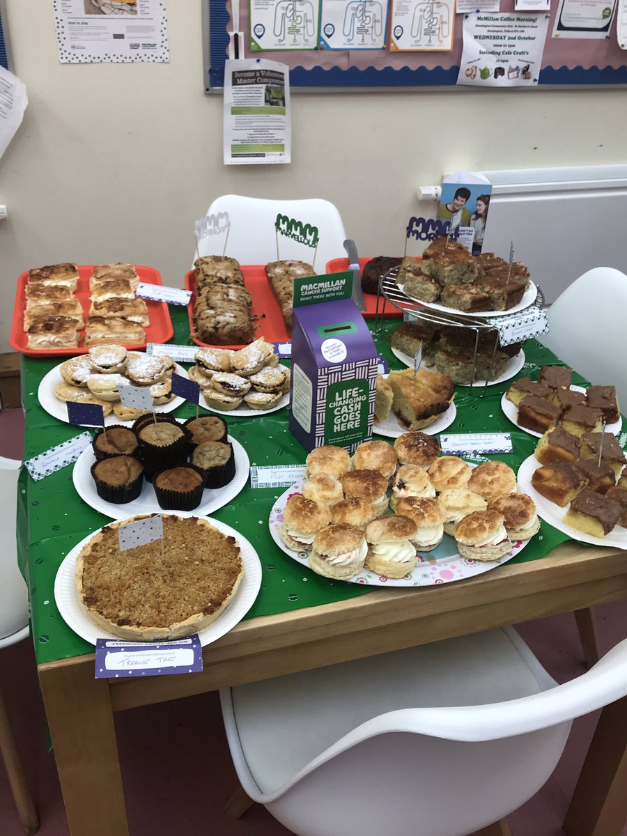 Macmillan coffee morning here till 2pm with cafe crafts from 12 thanks to community learning team