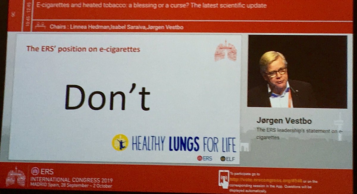 Simple yet powerful statement from ERS on e-cig @GARDbreathe @FIRS_LungsFirst @OntarioLung @OASIS_Ontario @CTS_SCT @CanRespirResNet