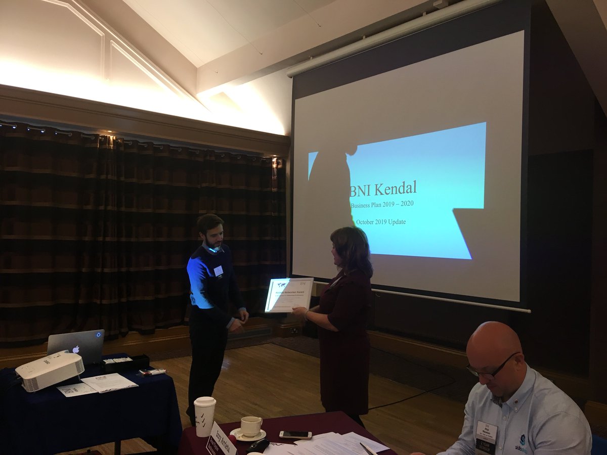 October's Notable Networker is none other than branded workwear &amp; merchandise specialist Tom van Heeswijk from <a href="/ConistonCorp/">Coniston Corporate</a>. Here's Tom being presented with his certificate by President Izzy Arrieta from <a href="/CallBaldy/">Dean Taylor Bathrooms</a>. I think we need a photographer in the group 😉