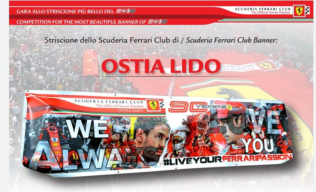 Il nostro mega galattico Striscione esposto a Monza in occasione del Gran Premio di Monza
#scuderiaferrariclub
#liveyourpassion
#EssereFerrari