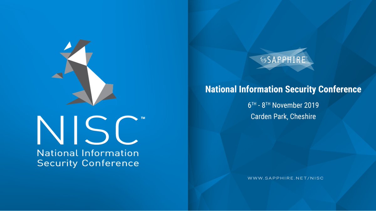 sapphire_cyber's tweet photo. The agenda for NISC 2019 is now live on our website. – https://t.co/Kjpweqhw6S
This year NISC will celebrate its 20th year. NISC is a well-established conference with low cost transport links attracting leading IT security professionals from across the UK.
#NISCXX #NISC2019 https://t.co/RzCV2z1JGs