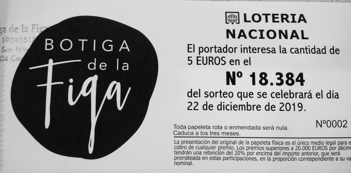 BotigadelaFiga's tweet photo. #loteria #navidad #sorteig #nadal 
la lotería de la Botiga, como cada año #SinRecargo 
#suerte 
Tenemos también lotería del #TossalGros https://t.co/QpOvCwFSUv