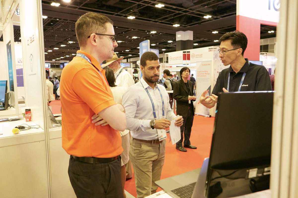 SICWSG's tweet photo. Interested in the latest ventures in cyber? Visit the Startup Pavilion, which shines a focus on the ecosystem and developmental support necessary for promising companies that are in various phases of their start-up journey. #SICW2019 https://t.co/xXLqwI5cjL