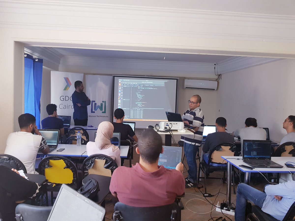 WTMCairo's tweet image. It&apos;s time to connect our #Flutter app to the internet 👩‍💻👨‍💻
Completing our bootcamp journey with our speaker and @FlutterEgypt organizer Eng. @Yahia_Agwa 🙌
Thanks to our facilitators @BeshoyMelika @Karim2005510 @MahmoudAlaadev 🙌
#FlutterBootcamp #StudyJamsMENA #WomenTechmakers